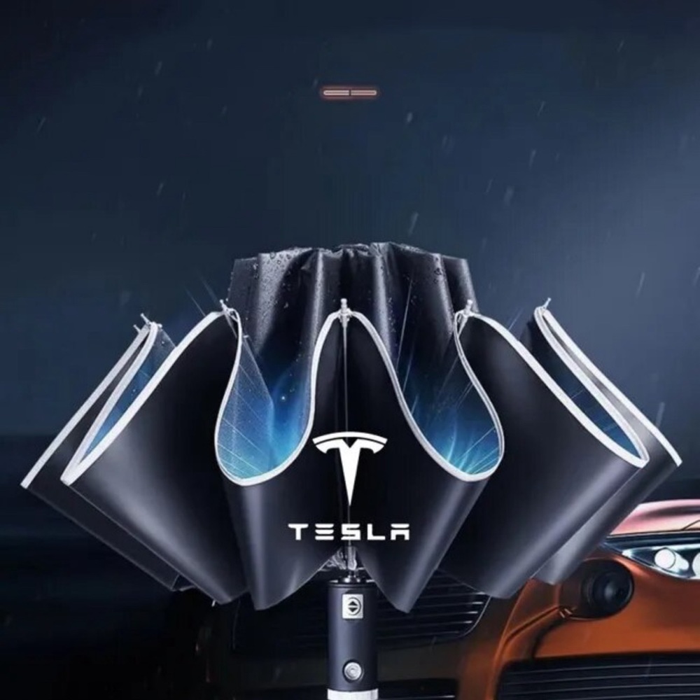 Automatic Reverse LED Lighting Reflective Car Umbrella for  Tesla Model 3-X S-Y